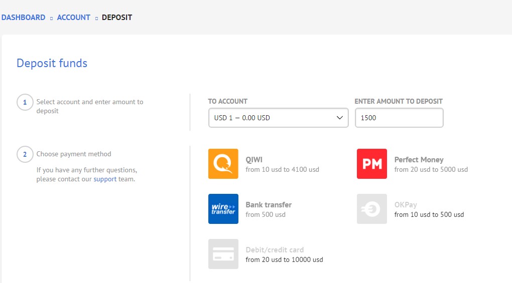 Choose payment method