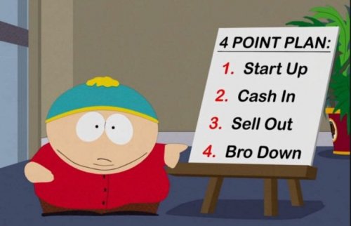 Cartman&#39;s 4 point business plan.: funny
