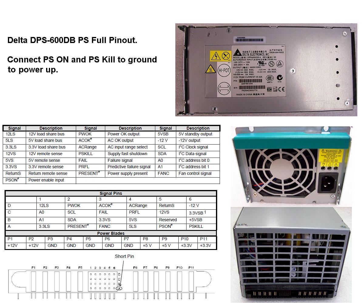 Бп сервера. Блок питания dps 600cb распиновка. Delta dps-1000db-a распиновка разъема питания. Delta Electronics dps-600qb a перемычка. Блок питания dps-600cb a распиновка включения.