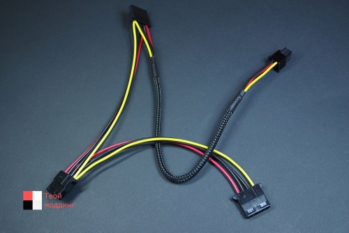 Заводские кабели молекс Corsair в единой оплетке