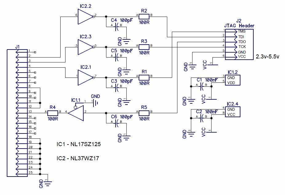 Jtag программатор схема